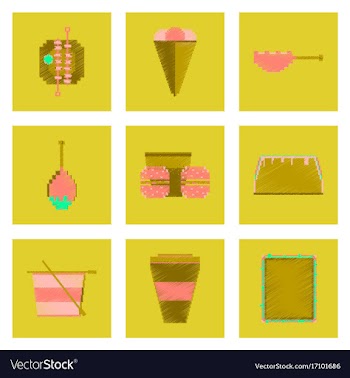 Assembly of flat shading style pixel icon fast vector image