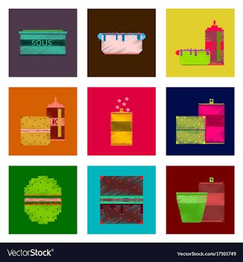 Assembly of flat shading style pixel icon fast vector image