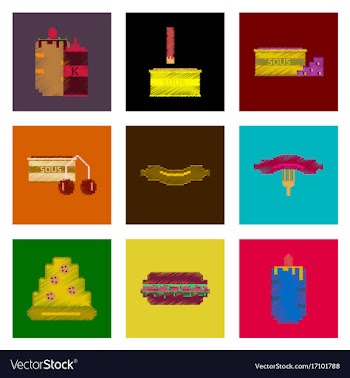 Assembly of flat shading style pixel icon fast vector image