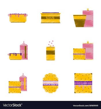 Assembly of flat shading style pixel icon fast vector image