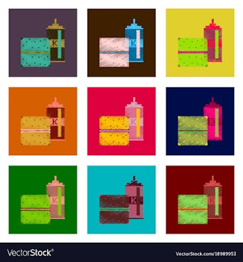 Assembly of flat shading style pixel icon fast vector image