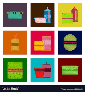 Assembly of flat shading style pixel icon fast vector image