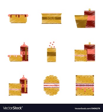 Assembly of flat shading style pixel icon fast vector image