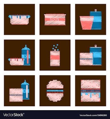Assembly of flat shading style pixel icon fast vector image