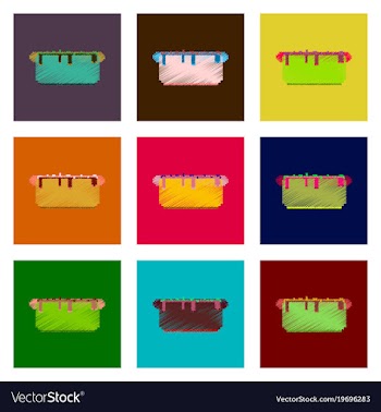 Assembly of flat shading style pixel icon fast vector image