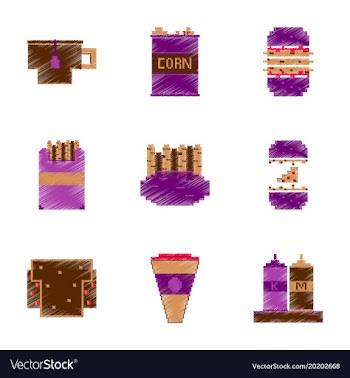 Assembly of flat shading style pixel icon fast vector image