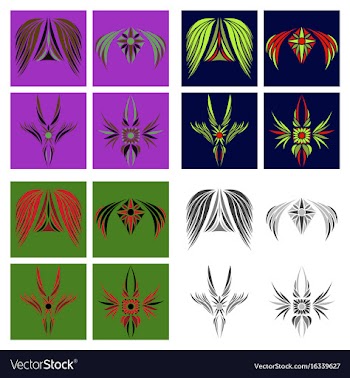 Assembly of oriental patterns vector image
