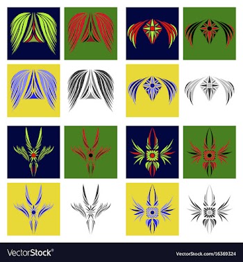 Assembly of oriental patterns vector image
