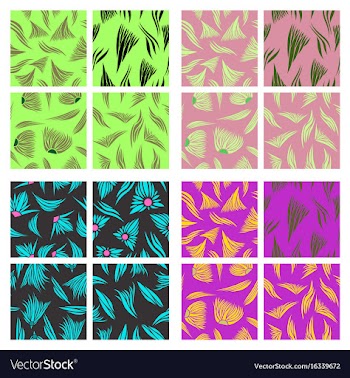 Assembly of patterns in bright style vector image