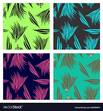 Assembly of patterns in bright style vector image