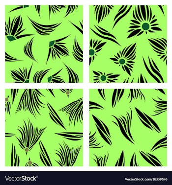 Assembly of patterns in bright style vector image