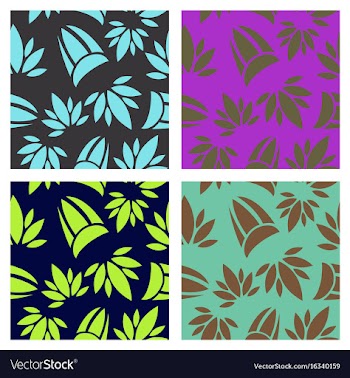 Assembly of patterns in bright style vector image