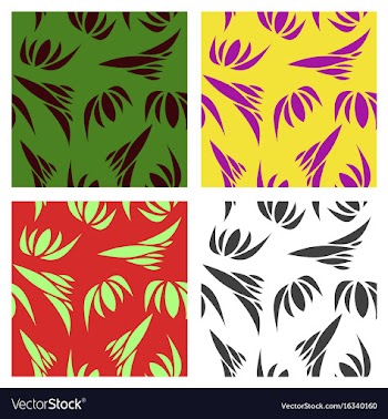 Assembly of patterns in bright style vector image