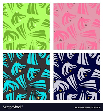 Assembly of patterns in bright style vector image