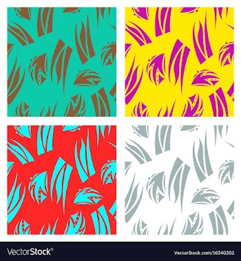 Assembly of patterns in bright style vector image
