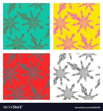 Assembly of patterns in bright style vector image