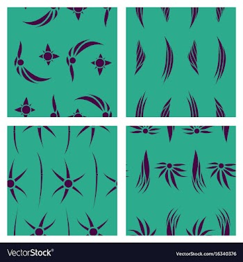 Assembly of patterns in bright style vector image