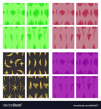 Assembly of patterns in bright style vector image