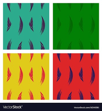Assembly of patterns in bright style vector image