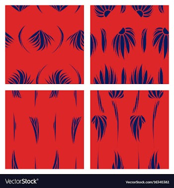 Assembly of patterns in bright style vector image