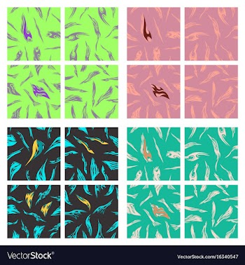 Assembly of patterns in bright style vector image