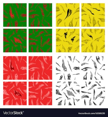Assembly of patterns in bright style vector image