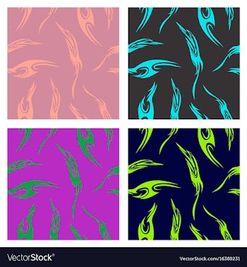 Assembly of patterns in bright style vector image