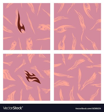 Assembly of patterns in bright style vector image