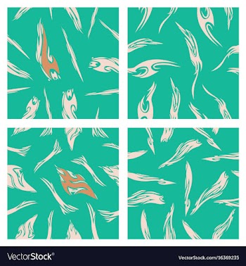 Assembly of patterns in bright style vector image