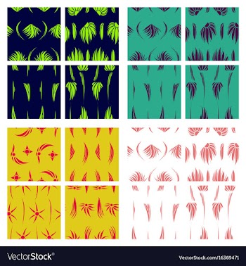 Assembly of patterns in bright style vector image