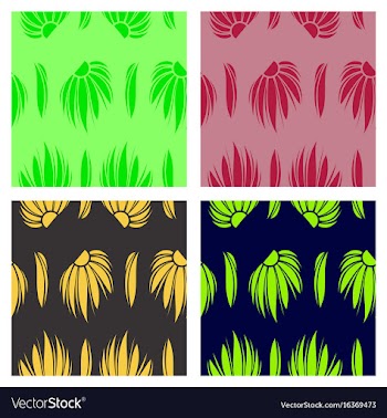 Assembly of patterns in bright style vector image