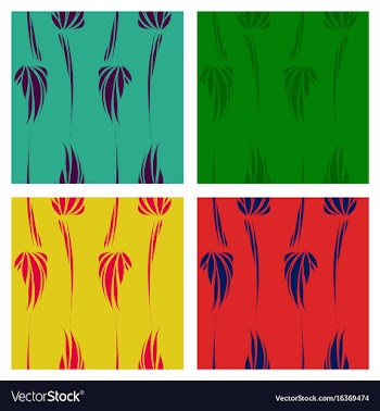 Assembly of patterns in bright style vector image