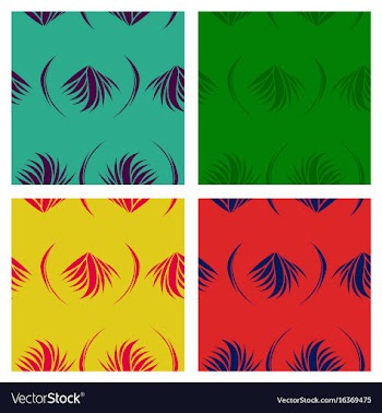 Assembly of patterns in bright style vector image
