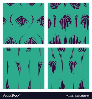 Assembly of patterns in bright style vector image