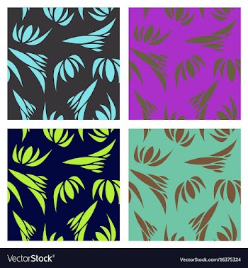 Assembly of patterns in bright style vector image