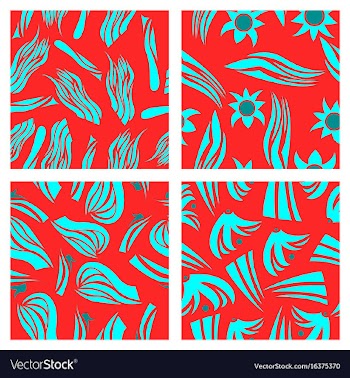 Assembly of patterns in bright style vector image