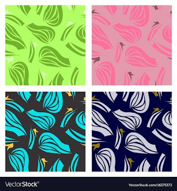Assembly of patterns in bright style vector image