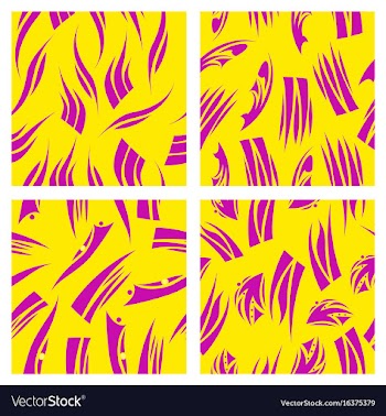 Assembly of patterns in bright style vector image