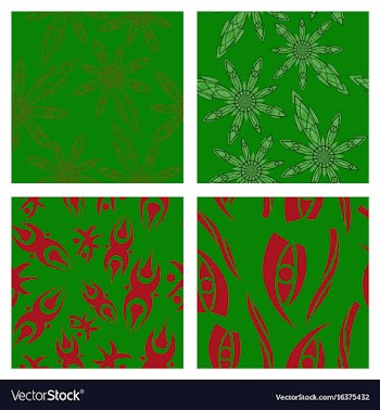 Assembly of patterns in bright style vector image