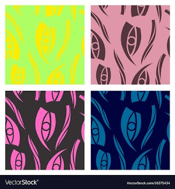 Assembly of patterns in bright style vector image