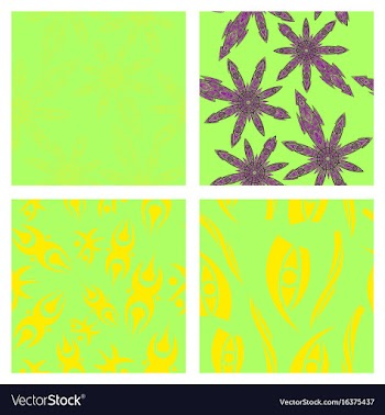 Assembly of patterns in bright style vector image