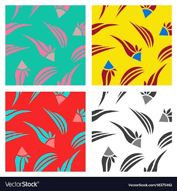 Assembly of patterns in bright style vector image