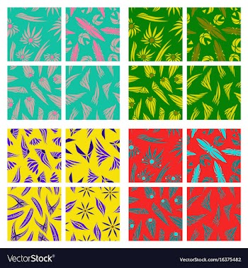 Assembly of patterns in bright style vector image