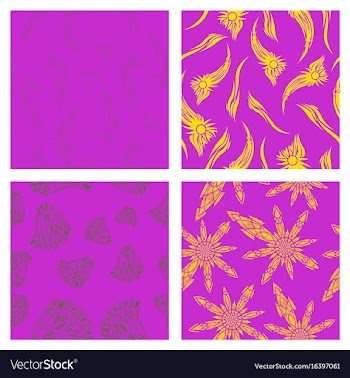 Assembly of patterns in bright style vector image