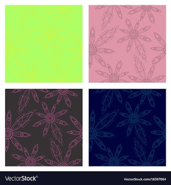 Assembly of patterns in bright style vector image