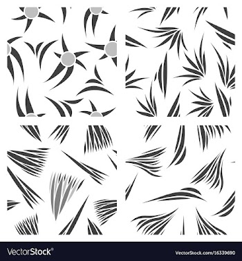 Assembly of patterns in flower style vector image