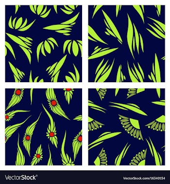 Assembly of patterns in flower style vector image