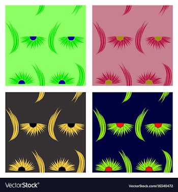 Assembly of patterns in flower style vector image