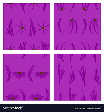 Assembly of patterns in flower style vector image