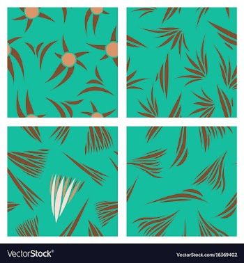 Assembly of patterns in flower style vector image